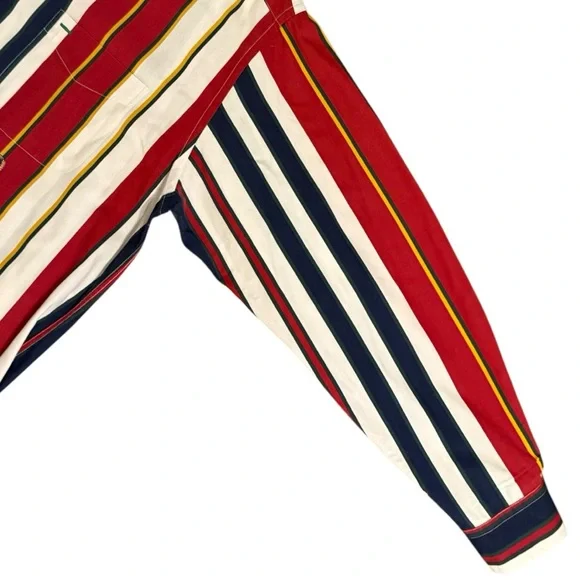 Tommy Hilfiger Vintage 90s Striped Button Down Shirt XL Crest Logo - Picture 6 of 12